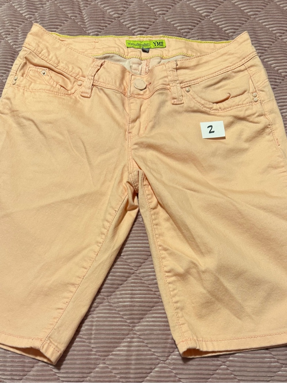 YMI Women’s Peach-Colored  Jeans Shorts
